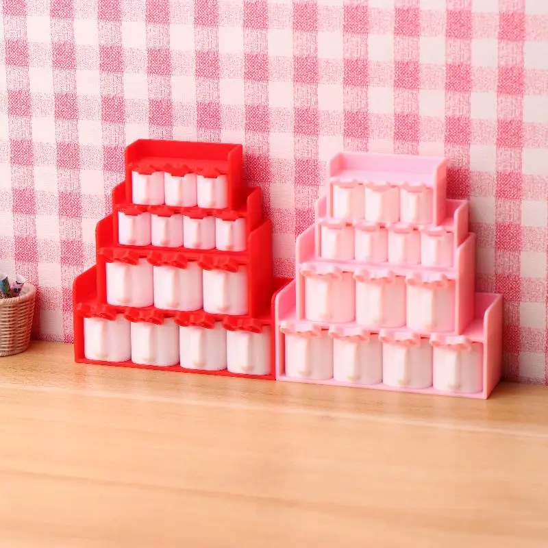 Mini pot d'assaisonnement de dessin animé pour maison de poupée, modèle de maison de poupée, décoration de cuisine, accessoires de scène, jouets de simulation, 1/12