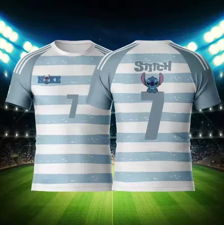

2025 New Stitch Jersey Commemorative Edition Children's T-Shirt 3D Printing Football Training Shirt Tops Graphic Shirts Clothes