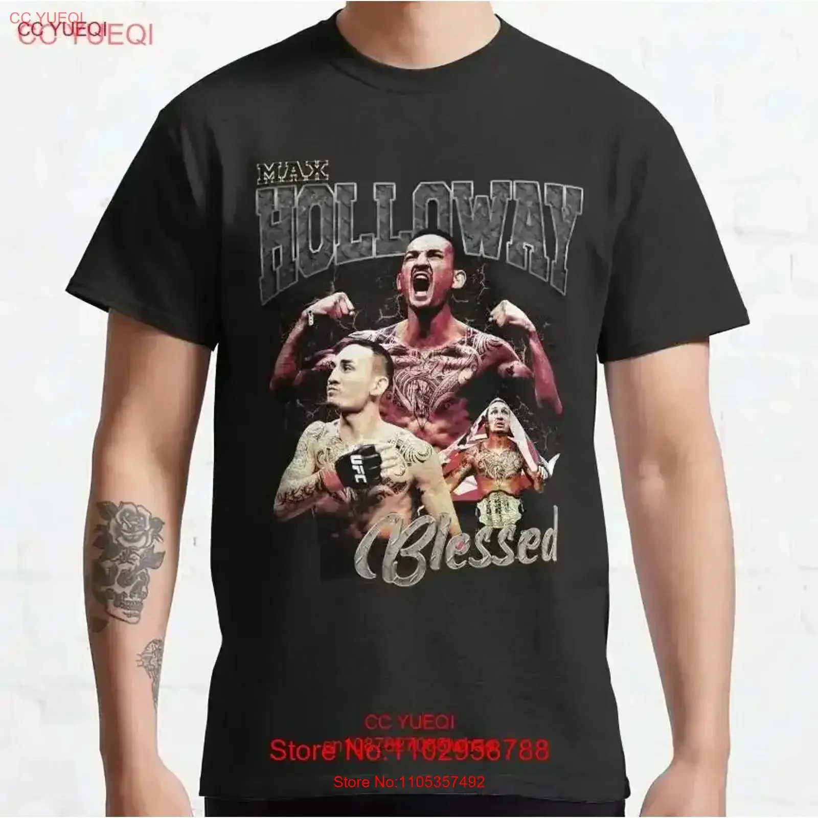 Max Holloway Classic T Shirt Best For Fans Size S 2XL vintage Washed streetwear homme graphic Soft Unisex fashion Slightly