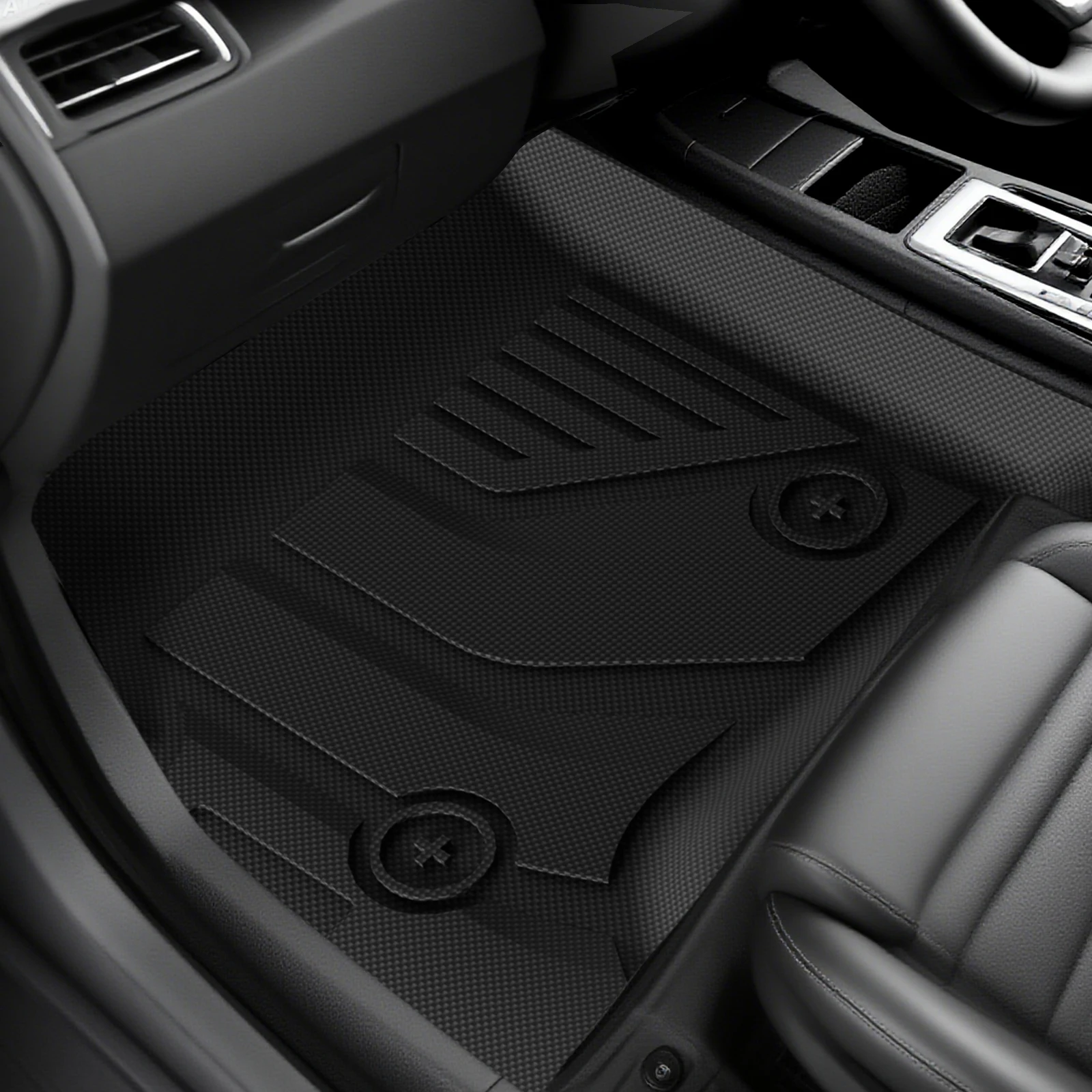 3Pcs/Set Car Floor Mats Compatible for Silverado 1500 2014-2019 All-Weather Automotive Floor Mats Waterproof Heavy Duty Car Mats Flexible Floor Liners