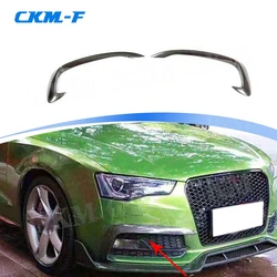 Carbon Fiber Front Fog Lamp Bumper Moulding Trim Cover for Audi A5 Sline S5 2012-2016 FRP Front Fog Lamp Bumper Fins Body Kits