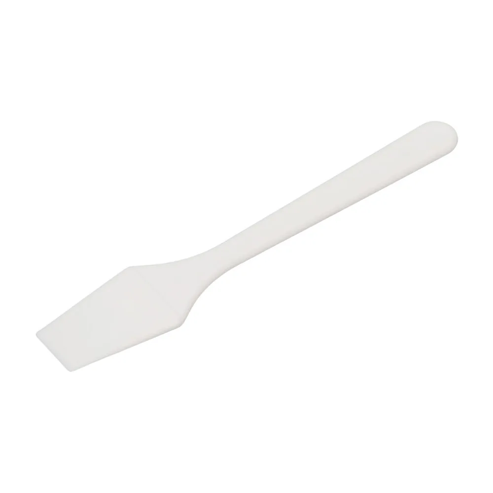 50pcs White Cosmetic Spoon Spatula Reusable Plastic Makeup Cream Scoop Mini Cosmetic Applicator Body Butter Skincare