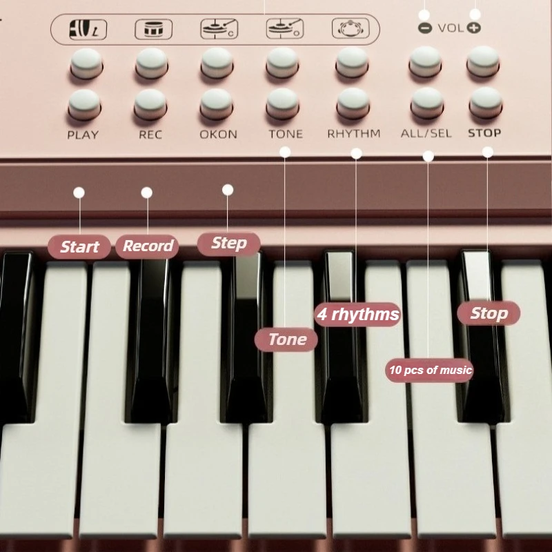 Piano électrique pour enfant, clavier pour bébé avec Microphone, chansons chantantes, jouet éducatif, jeux d'instruments de musique pour enfants