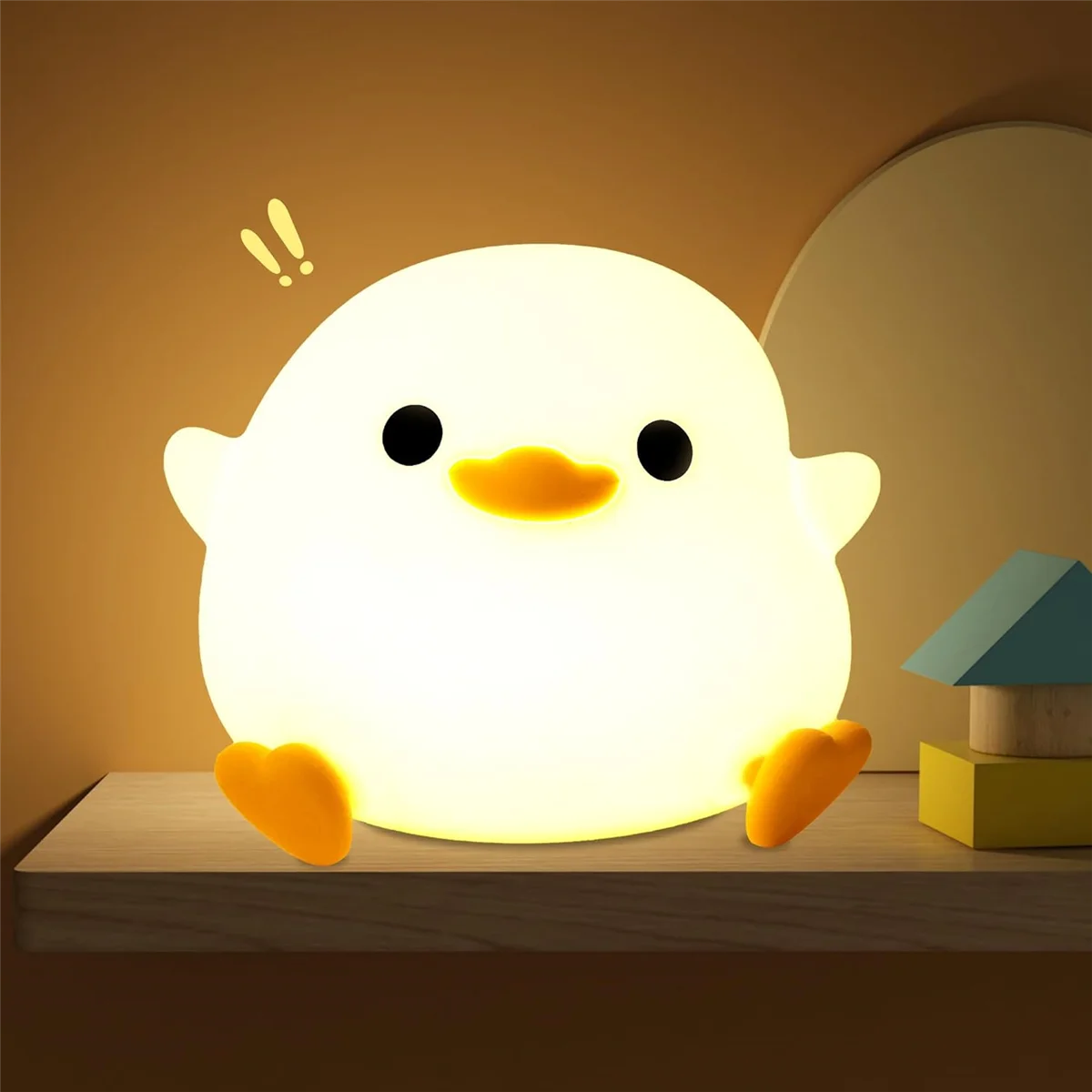 Duck Night Light, Cute Duck Gifts for Girl, Duck Lamp Gifts Bedside Lamp for Nursery, Touch Control, Portable Dimmable