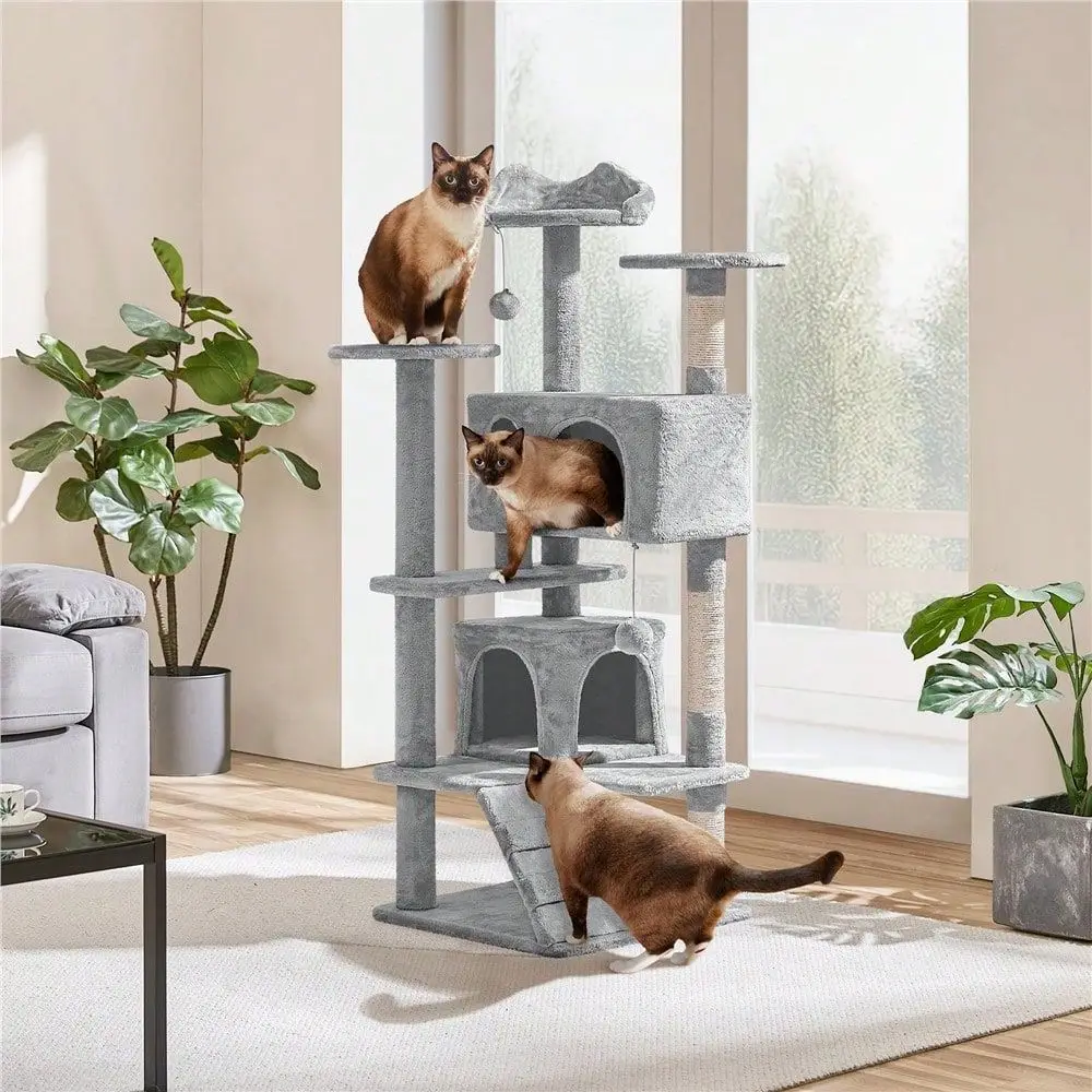 

1pc Modern Cat Tree Tower Multilevel Cat Tower With Dangling Balls And Sisal ching Posts For Indoor Cats ching Climbi