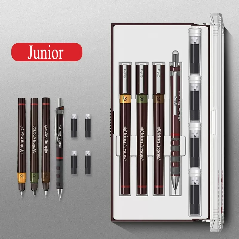 Germany Rotring Isograph Needle Pen Set Waterproof Stroke Architectural Engineer Professional Drawing Design Comics Fineliner