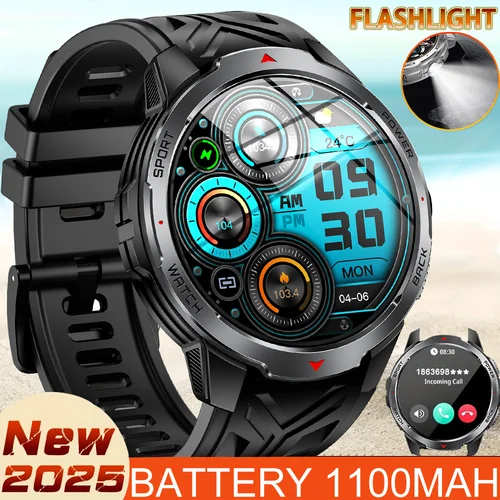 El nuevo modelo es adecuado para la linterna LED deportiva para hombre con pantalla AMOLED de 1100 Mah de Huawei, reloj inteligente con llamada BT resistente al agua 3ATM para hombre