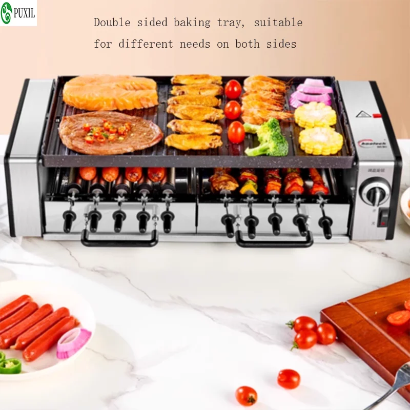 SYK-10 barbecue elettrico grill senza fumo forno elettrico barbecue grill elettrico macchina per barbecue rotante automatica
