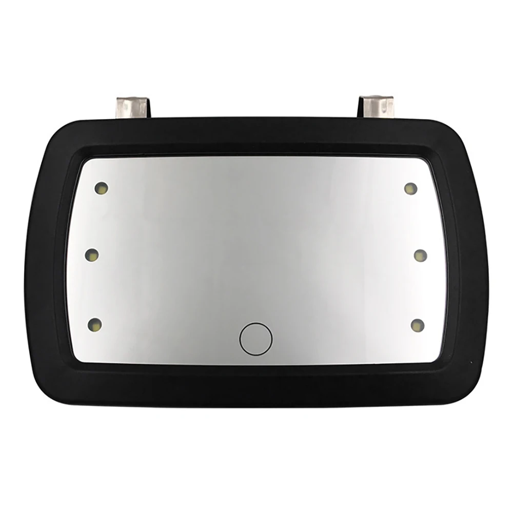 

Автомобильное зеркало с солнцезащитным козырьком и светодиодной подсветкой, солнцезащитное косметическое зеркало с зажимом, зеркало для макияжа с пресс-экраном для женщин