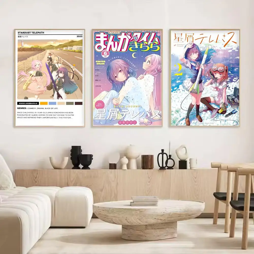 Anime Stardust Telepath Painting Calligraphy Stylish Canvas Poster Wall Art for Living Room Bedroom Cafe Office Decor Gift