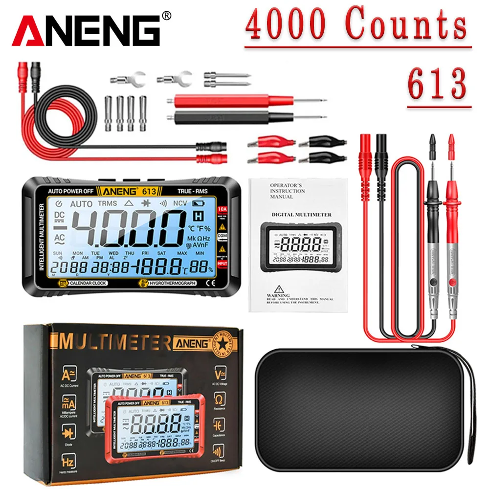 ANENG 613 Smart Multimeter 4000 Counts Digital  AC/DC Curent Voltage Resistor Measurement  3 in 1 Professional Test Tools