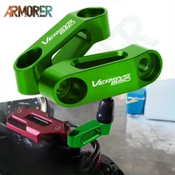 Motorcycle Accessories For VERSYS650 VERSYS 650 2007 - 2022 2021 Handlebar Mount Mirror Riser Extender Adaptor Adapter