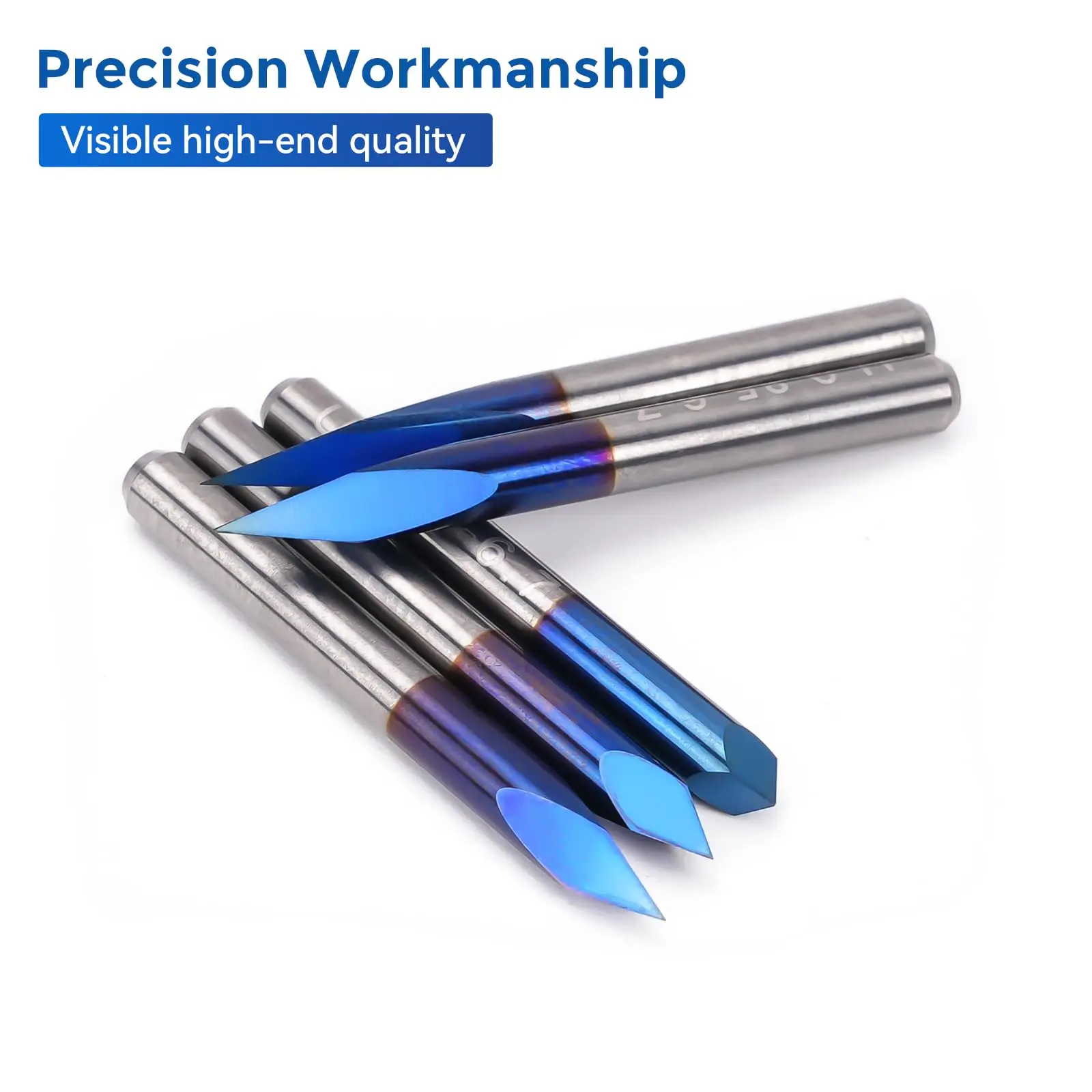 Triangular CNC Router Bits Set, 1/8\