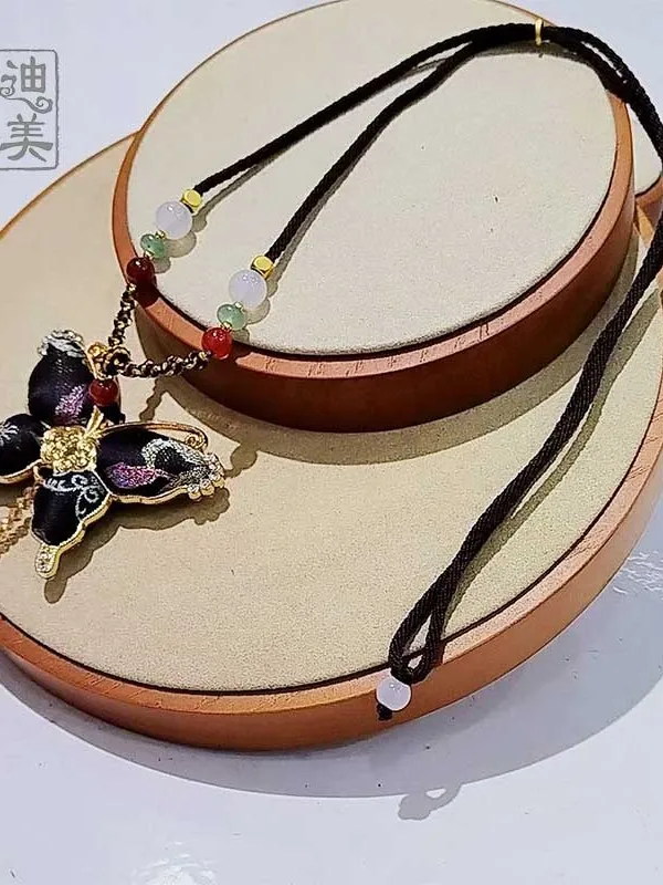中国風シルク蝶々バッグチャーム吊り下げ飾り本物のシルク祥雲シルク蝶々バッグアクセサリーハンドバッグ用