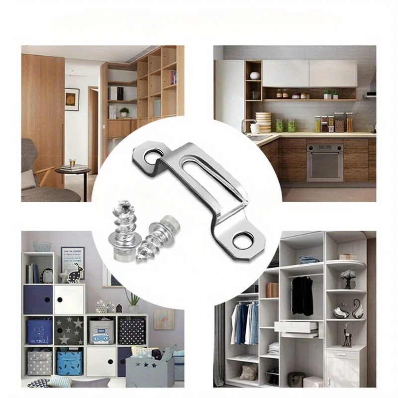 

50 комплектов невидимых соединителей-винтов 2-в-1 для скрытого крепления ламинированных шкафов, гардеробов и мебели