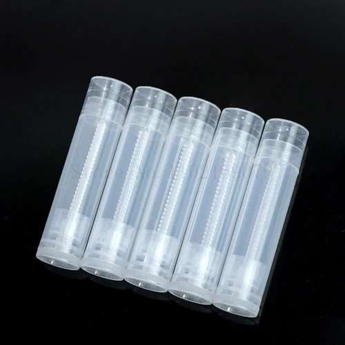Imagen 2 del producto 100 Uds. Tubos de brillo de labios de 5ml tubo de lápiz labial vacío envases de bálsamo labial transparente para cosméticos botella recargable herramienta de maquillaje de viaje DIY