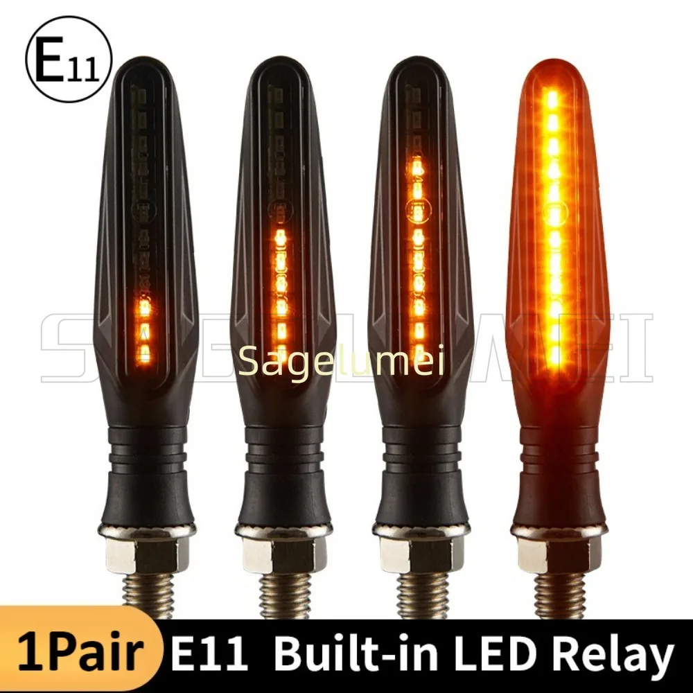 Motorcycle E11 Led Turn Signals Directional Indicators Flashing Rear Tail Brake Flasher Light Stop Signal Light Motorcycle Lamp