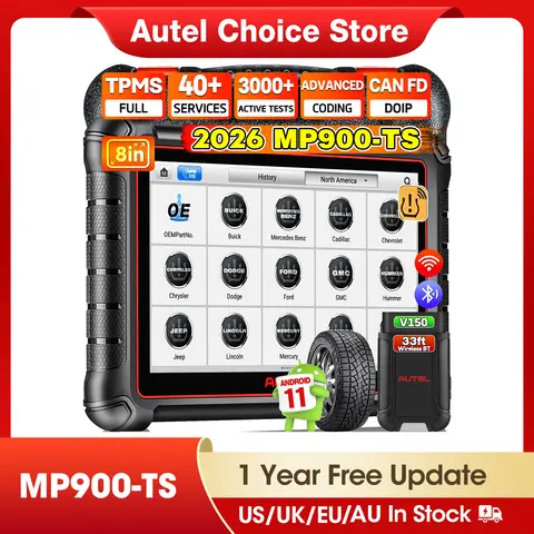 Autel MaxiPRO MP900-TS Auto TPMS Diagnostic Tools Car OBD2 Scanner Programming ECU Coding Active Test CAN FD/DoIP PK MP808BT