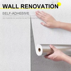 Papel tapiz de aislamiento impermeable de lino autoadhesivo 3d, decoración de pared de habitación rugosa reacondicionada, pegatina de fondo de TV de dormitorio