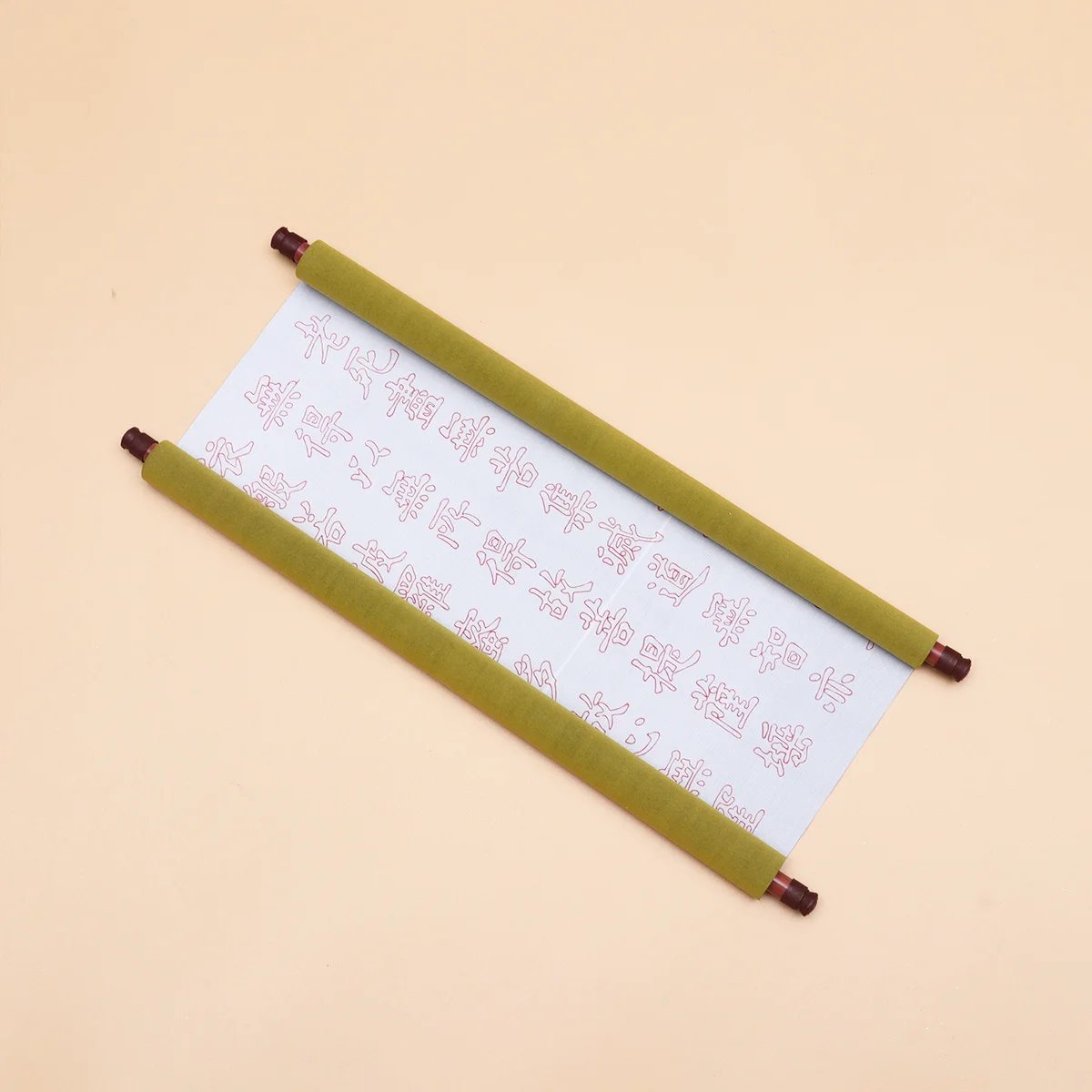 2 Pcs Extended Scroll Water Writing Cloth Calligraphy Training Brush Paper Cushion Wooden