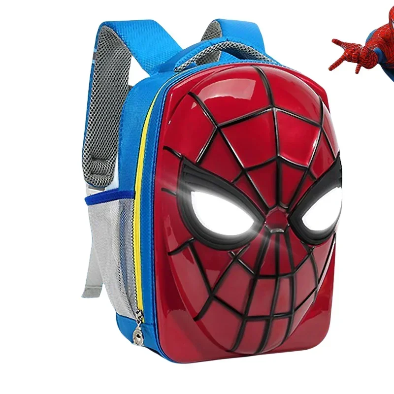 Marvel Iron Man Kindergarten Backpack Primary School Student Three-dimensional Luminous Cool Anime Cartoon School Bag Gift