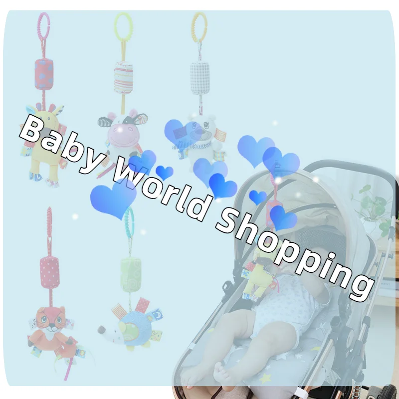 Sensorische Hängespielzeuge für Neugeborene, weiche Lernspielzeuge für Kleinkinder, Kinderwagen, Babybett, Wiege mit Beißring für Kleinkinder