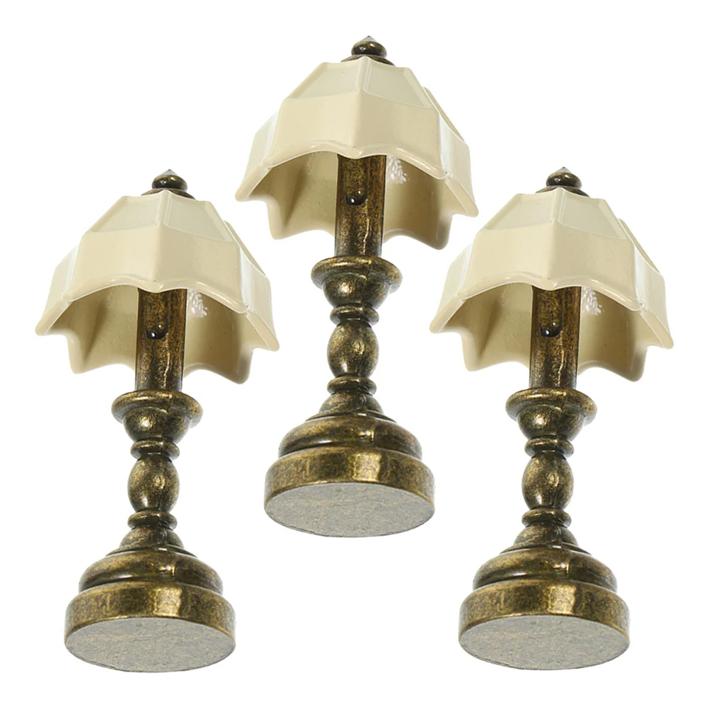 3-delig model mini-bureaulamp tafellampen poppenhuisminiaturen legering meubels poppenverlichting