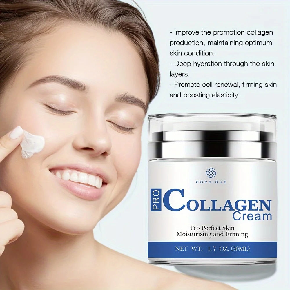 

Collagen Facial Moisturizer Face Cream Reduce Black Spots Contains Hyaluronic Acid Deep Moisturizing and Firming Skin