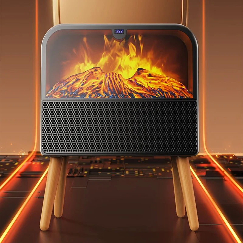 سخان الجرافين بالأشعة تحت الحمراء تصميم ريترو عالي البوليمر لتنقية الهواء تسخين سريع ثلاثي الأبعاد مدفأة حمام مثبتة على الحائط