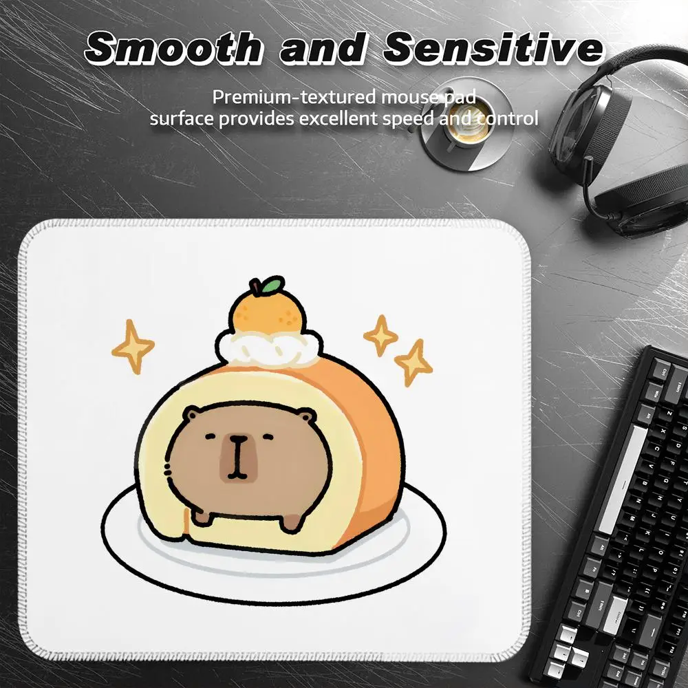 

Capybara Mouse Pad SKY Small Desk Pad Mouse Boy Gift for Play games Keyboard Wireless Desktop Computer Coasters