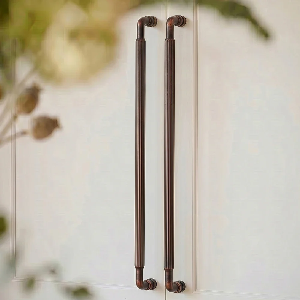 Goo-Ki Oil Rubbed Bronze Cabinet Pulls Knurled Texture Drawer Handles Solid Vintage Furniture Handles for Kitchen Cupboard