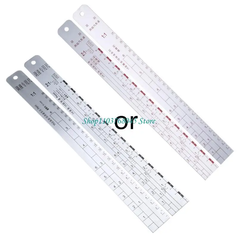 

R53F Lightweight Paint Sticks Car Body Paint Proportional Measuring Scale Mixings Rule Thin Stirring