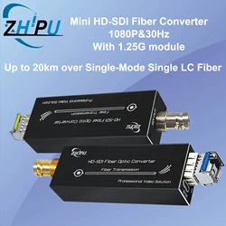 Mini extender compatto in fibra HD SDI 1080P e 30HZ HD-SDI Convertitore over fibra Livello di trasmissione Fibra singola monomodale 20 km