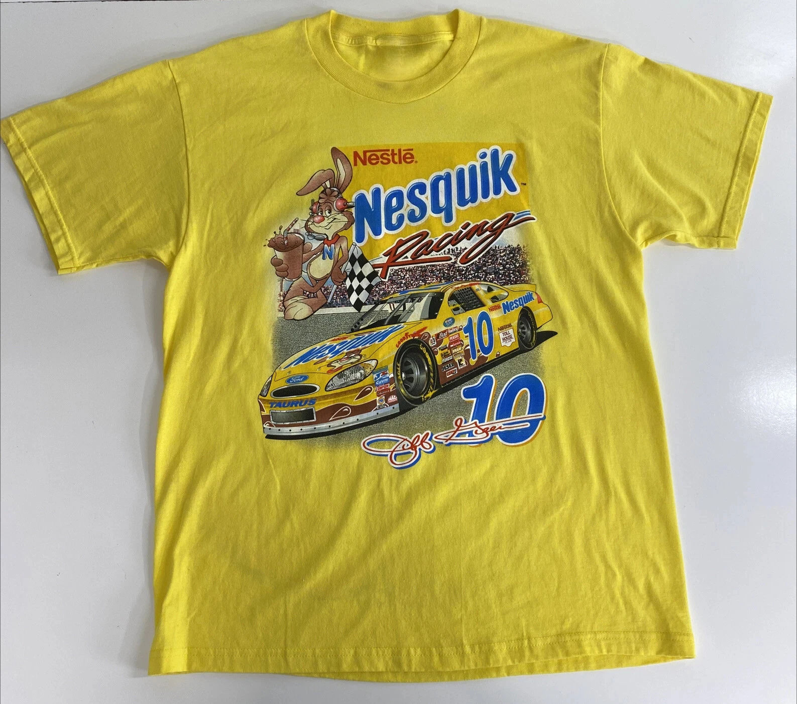 Nestlé NesQuik Racing Camiseta holgada de manga corta con estampado gráfico para hombres y mujeres para uso casual, ropa lujosa para todos