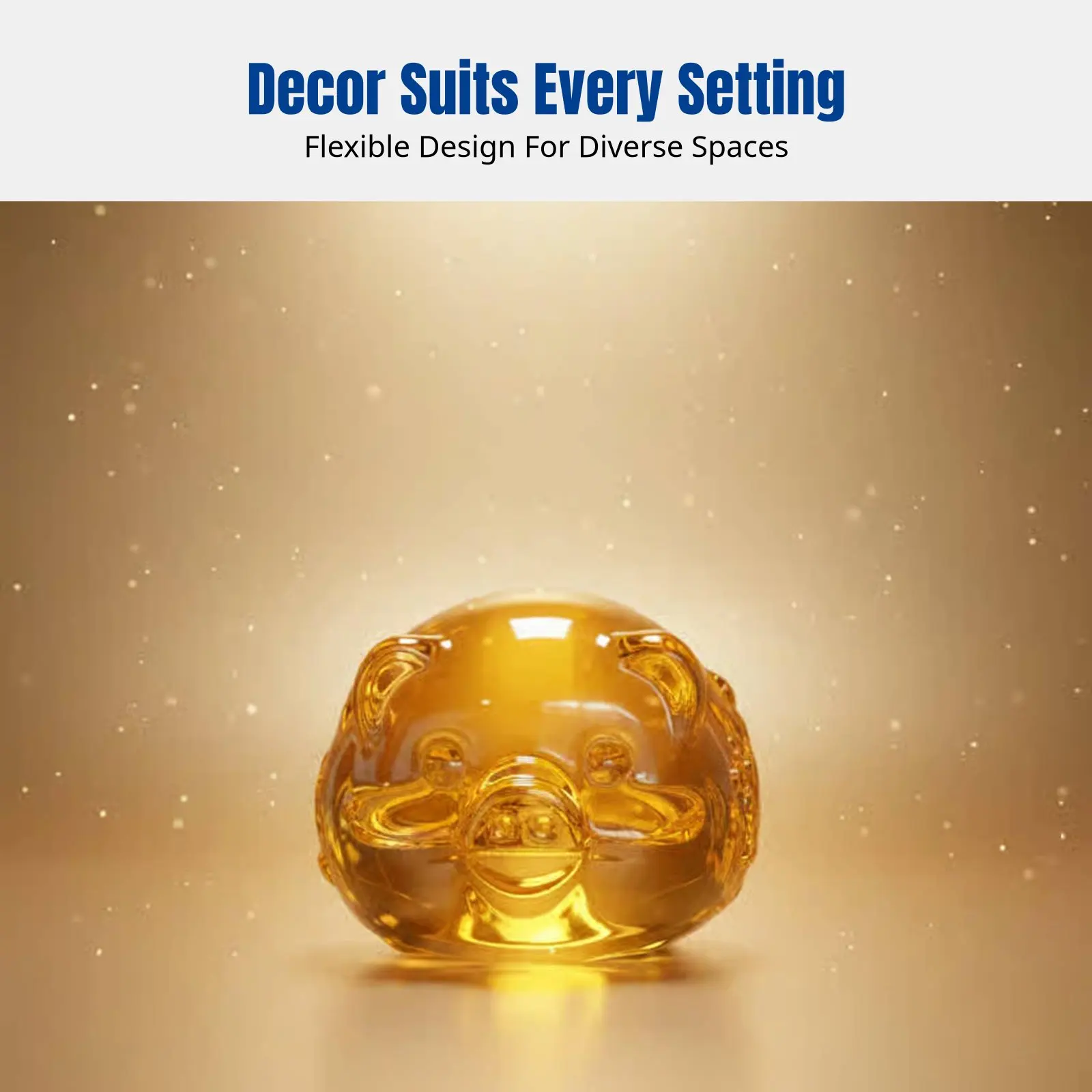 Crystal Golden Pig Ornament Lucky Fortune Pig Statue Desktop Decoration for Home Office Housewarming Gift Collection - view 2
