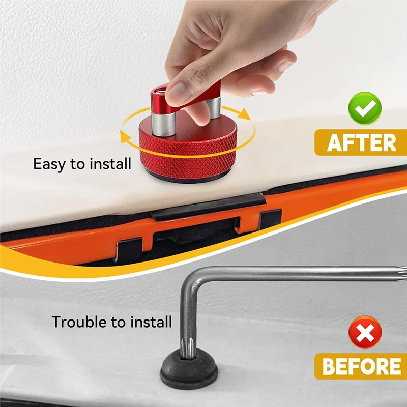 

6Pcs Hardtop Bolts Screw Quick Removal Fastener Thumb Screw Nut Kit For Jeep Wrangler JK 2007-20018 JL 2018-2022