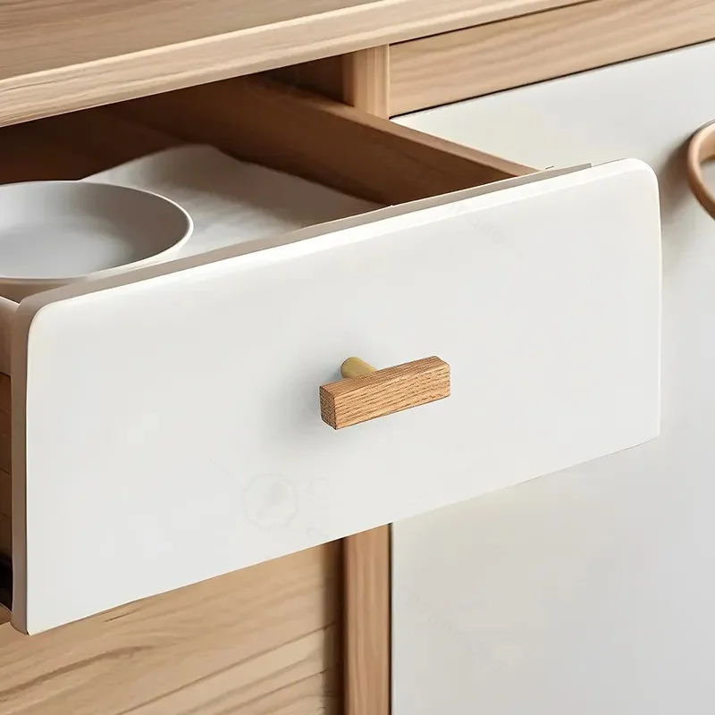 Modern Simple Solid Wood Wardrobe Cabinet Door Handle for Furniture TV Cabinet Balcony Cabinet Drawer