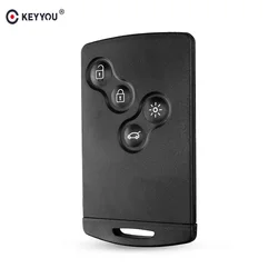 KEYYOU Smart Remote Key Blank con chiave con portachiavi portachiavi per Renault Koleos Clio Keys shell