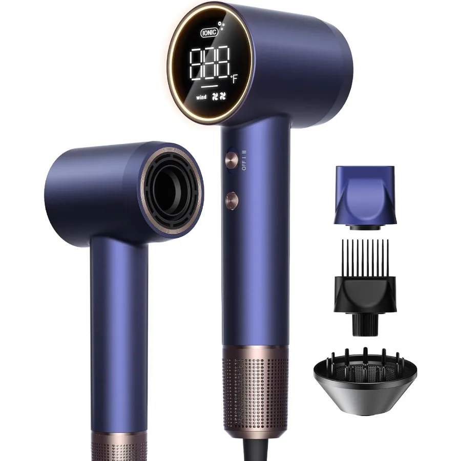 

High-Speed Hair Dryer Pro Trusted by Pro Stylists Heat Damage Protection and 600 Million Ions Blow Dryer for Hair Care Beyond S