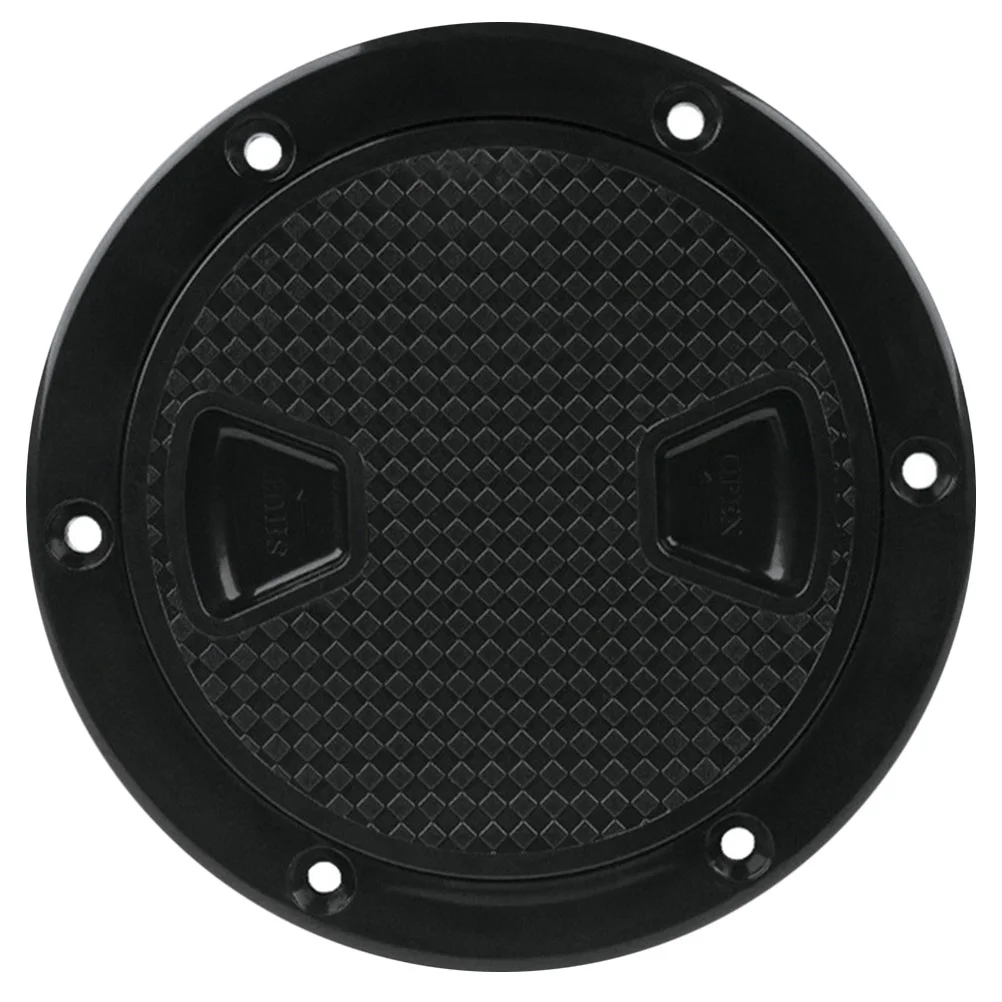 4 Inch Black Non Skid Kayak Hatch Cover for Yacht Boat Deck Inspection Hole Plate Anti Marine Accessory Fits