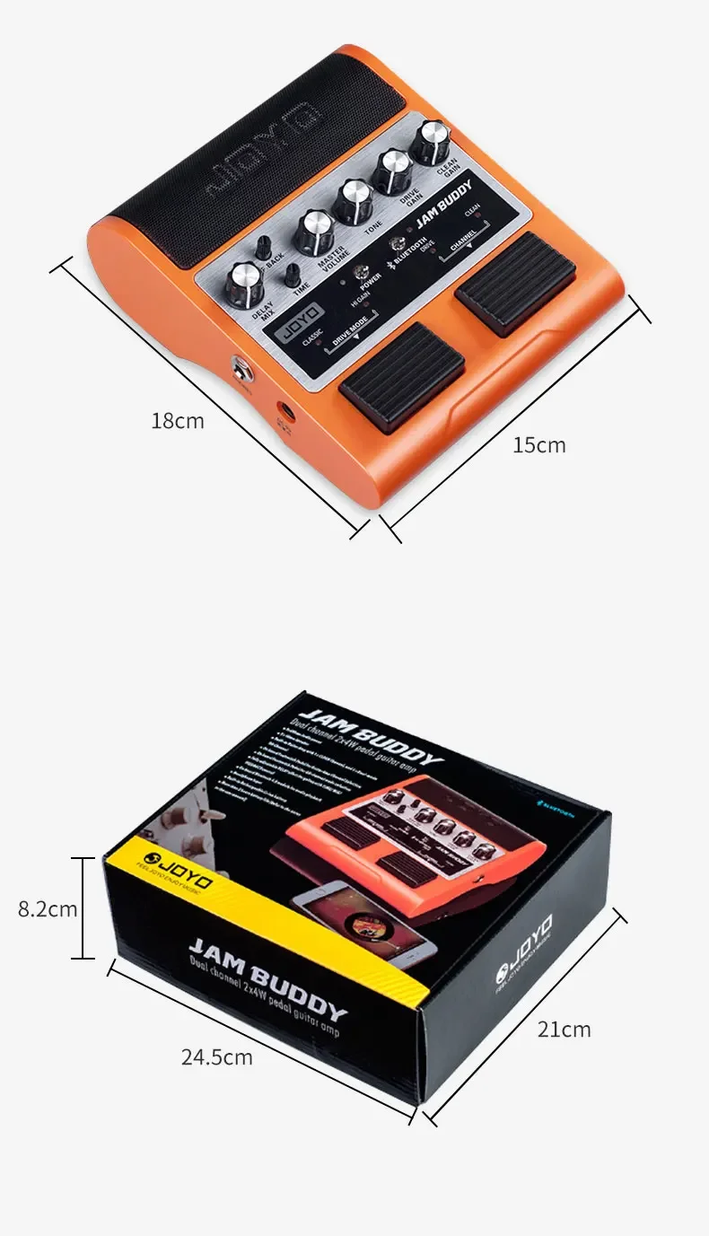 Pedal Guitar Amplifier Rechargeable Battery Delay Effect Multiple Tones Electric Guitar Effect Speaker