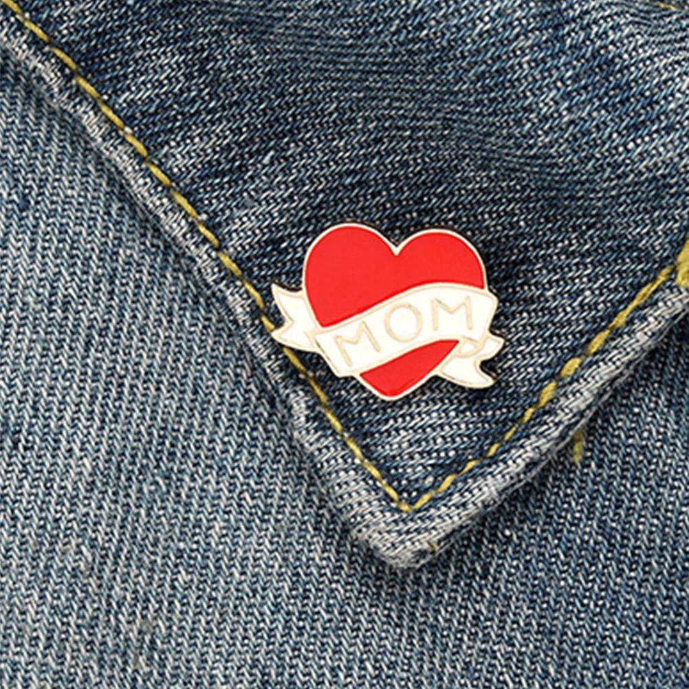 

8 Pcs Enamel Love Brooch Miss Fashion Accessories Women Brooches and Pins Alloy Red Heart for Clothing