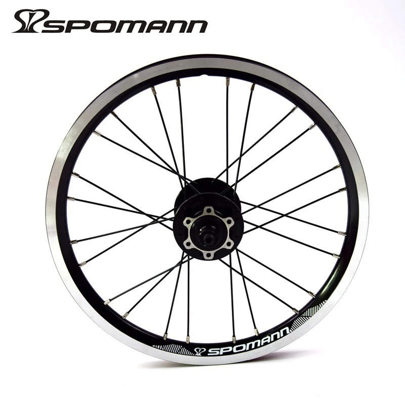 14 Inch Folding Bike Wheelset Alloy Front 74mm Rear 85mm 9T Single Speed V brake Wheel Set Front/Rear 16/20holes BMX wheel set