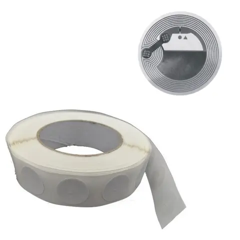100 unids/lote etiqueta adhesiva NFC 13,56 MHz ISO14443A 213 pegatinas etiqueta Universal Ntag213 RFID para todos los teléfonos habilitados para NFC