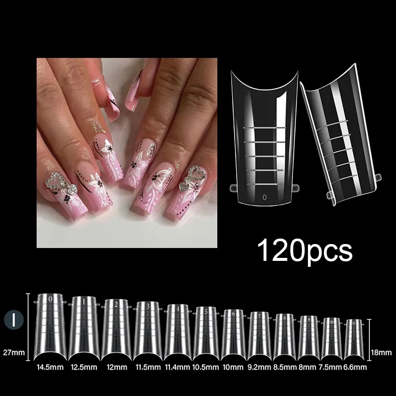 120 Stuks Nail Form Quick Building Uv Gel Mold Voor Nail Uitbreiding Formulieren Nail Art Valse Nagel Tips Top Schimmel voor Dual Formulieren