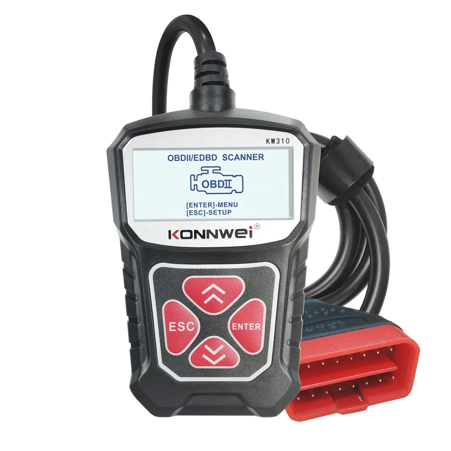 

Диагностический сканер OBDII KW310, диагностический считыватель кодов двигателя автомобиля, считыватель кодов, обновленная модель, автомобильный сканер OBD