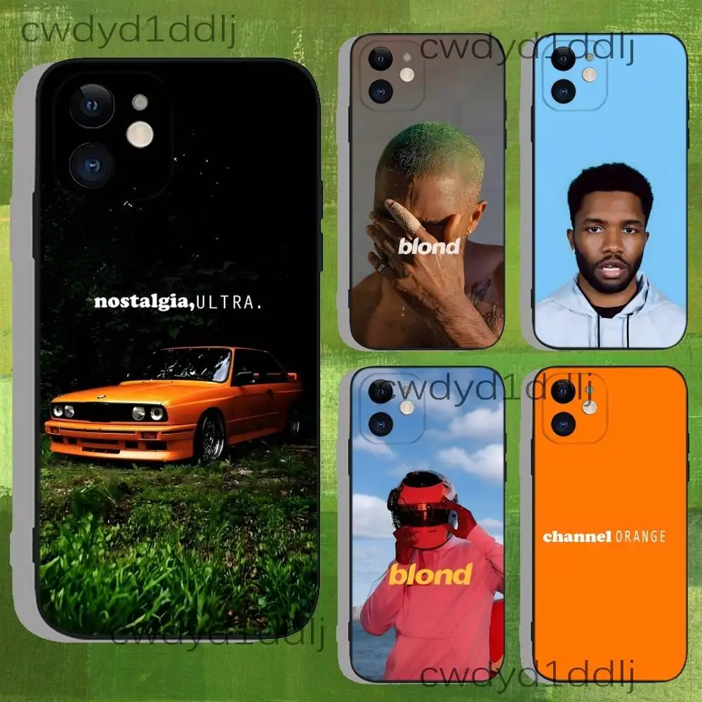 

F-Frank Blonde Ocean channel ORANGE Phone Case For 15,16,17,13,14,11,12,Pro,Max,Plus,E,Air,Mini Shockproof Silicone Soft Cover