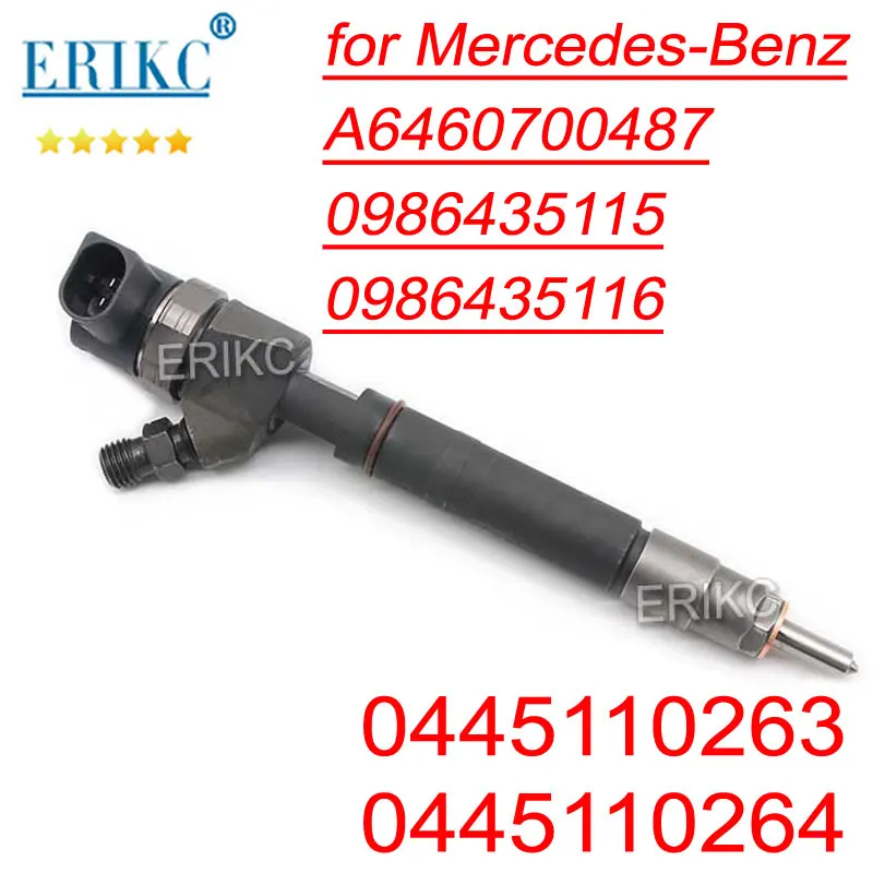 0445110263 Common Rail Sprayer 0445110264 Diesel Fuel Injector 0986435115 0986435116 for Mercedes-Benz 6460700487 A6460700487