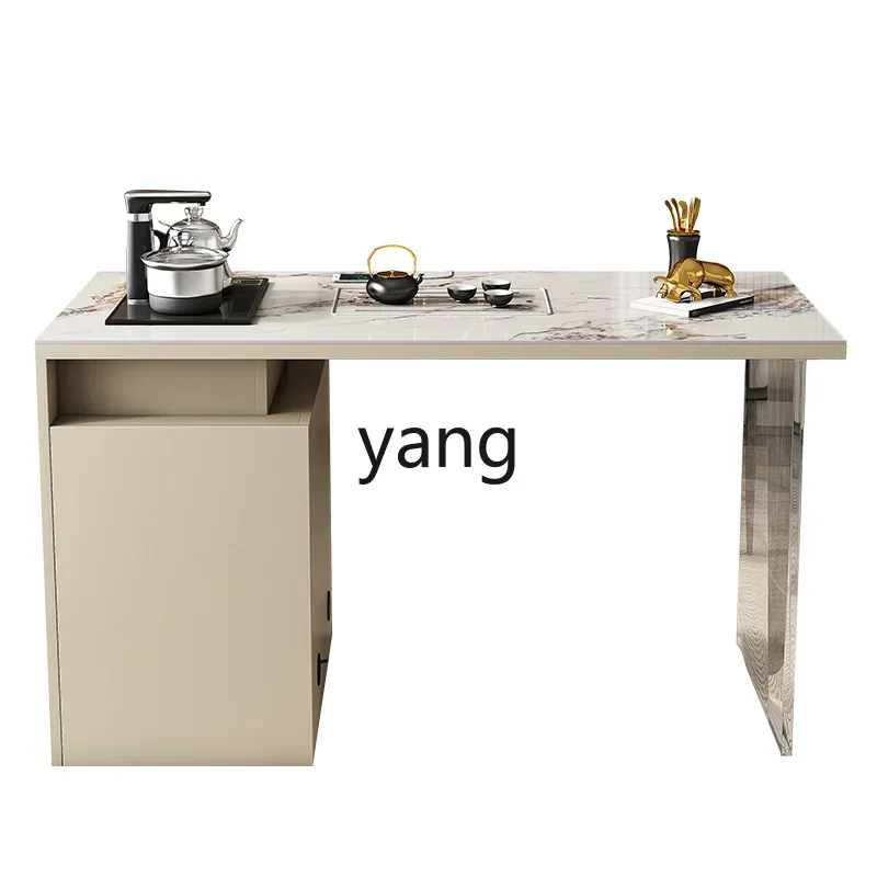LTT tea making integrated balcony tea table rock slab light luxury tea table table and chair combination