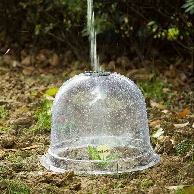 Garden Plant Cloche, Transparent Plant Dome Bell Cover 6 Pieces Plastic Plant Bell, For Warming